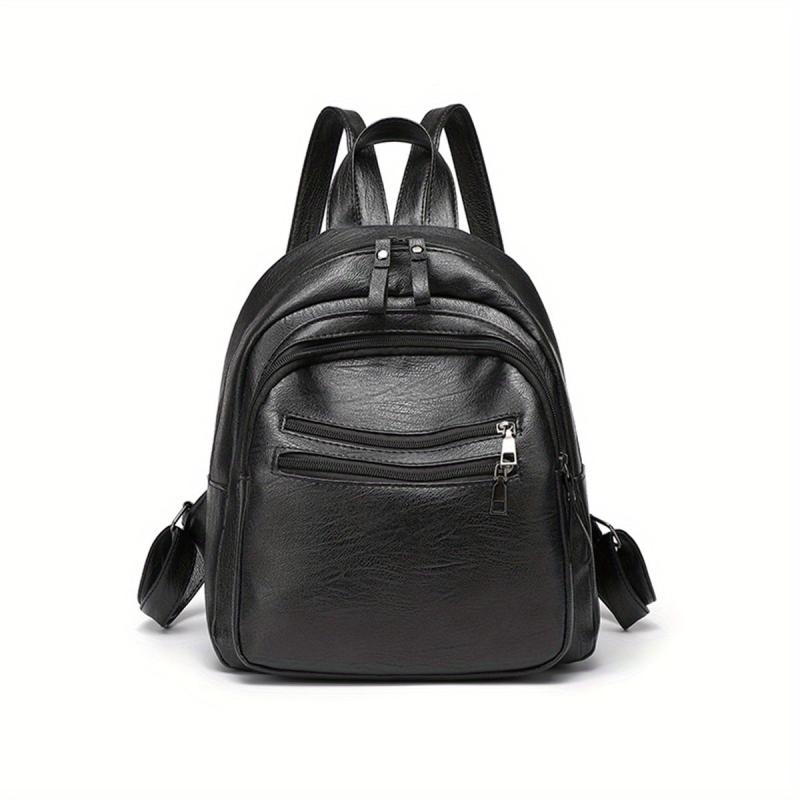 Soft Leather Backpack for School and Commuting