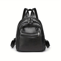 Soft Leather Backpack for School and Commuting