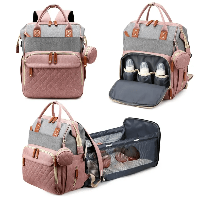 Mother Father Baby Backpack with Water Bottle Holders