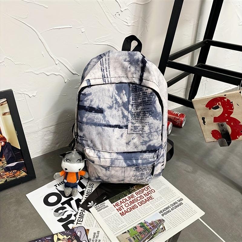 Casual Tie Dye Large Capacity Student Backpack