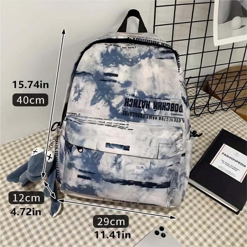 Casual Tie Dye Large Capacity Student Backpack