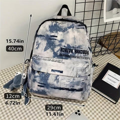 Casual Tie Dye Large Capacity Student Backpack
