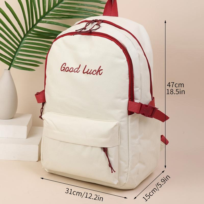 5pcs set Letter Backpack Canvas Bags For Women Men