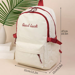 5pcs set Letter Backpack Canvas Bags For Women Men