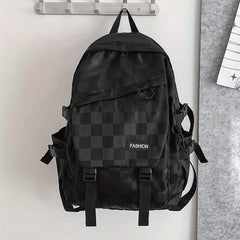 Large Capacity Checkerboard Backpack All-match Schoolbag