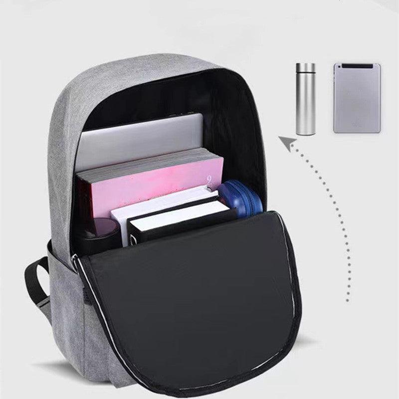 Casual Large Capacity Backpack With USB Charging Travel Bag Schoolbag