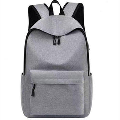 Casual Large Capacity Backpack With USB Charging Travel Bag Schoolbag