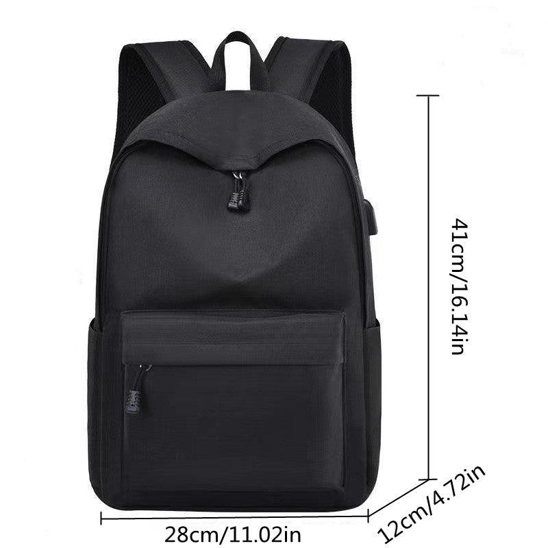 Casual Large Capacity Backpack With USB Charging Travel Bag Schoolbag