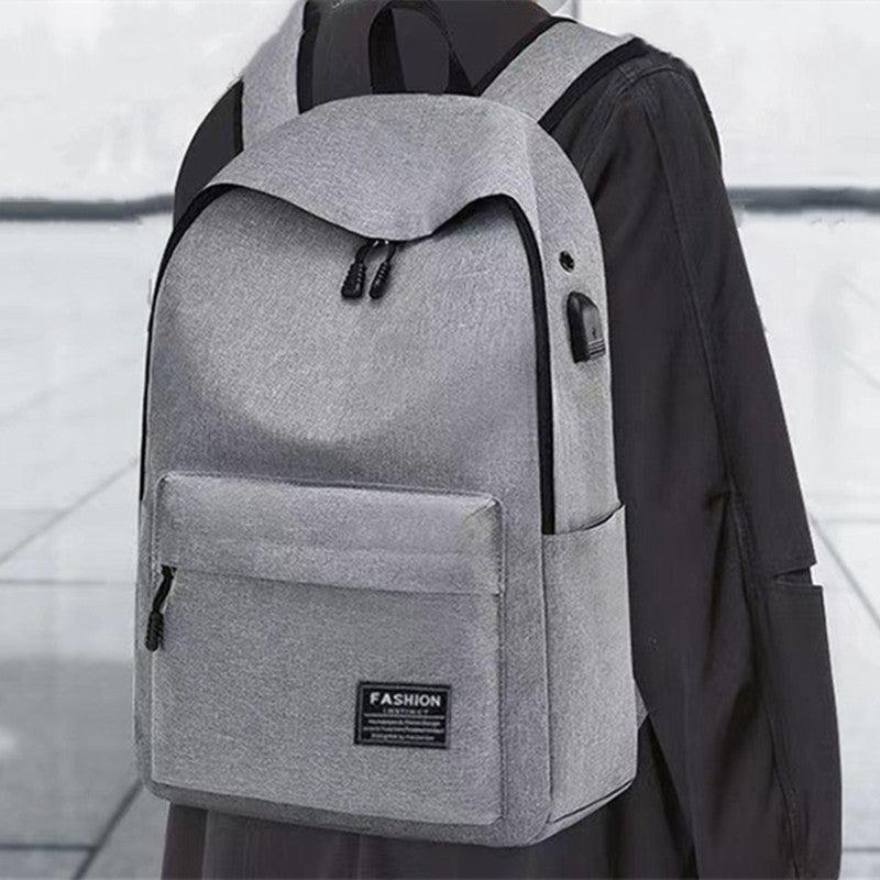 Casual Large Capacity Backpack With USB Charging Travel Bag Schoolbag