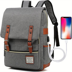 Casual Vintage Water Resistant Travel Backpack School Bag for Laptop