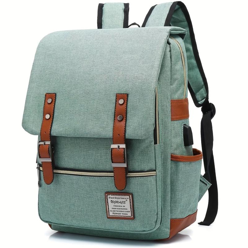 Casual Vintage Water Resistant Travel Backpack School Bag for Laptop