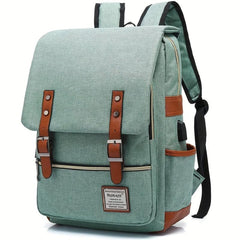 Casual Vintage Water Resistant Travel Backpack School Bag for Laptop