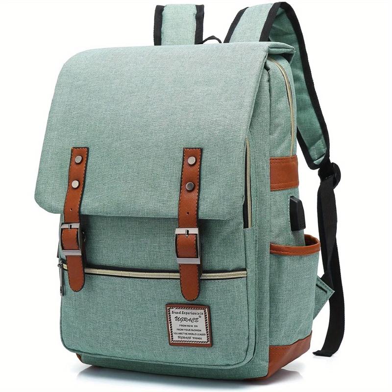 Casual Vintage Water Resistant Travel Backpack School Bag for Laptop