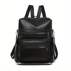 Casual PU Leather Backpack Vintage Travel Backpack