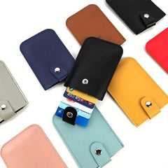 Large Capacity PU Leather Card Holder Cascading Expansion