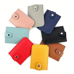 Large Capacity PU Leather Card Holder Cascading Expansion