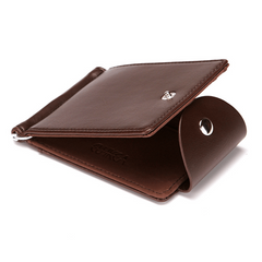 Men's Leather Slim Wallet Small Money Pocket Credit Card Holder