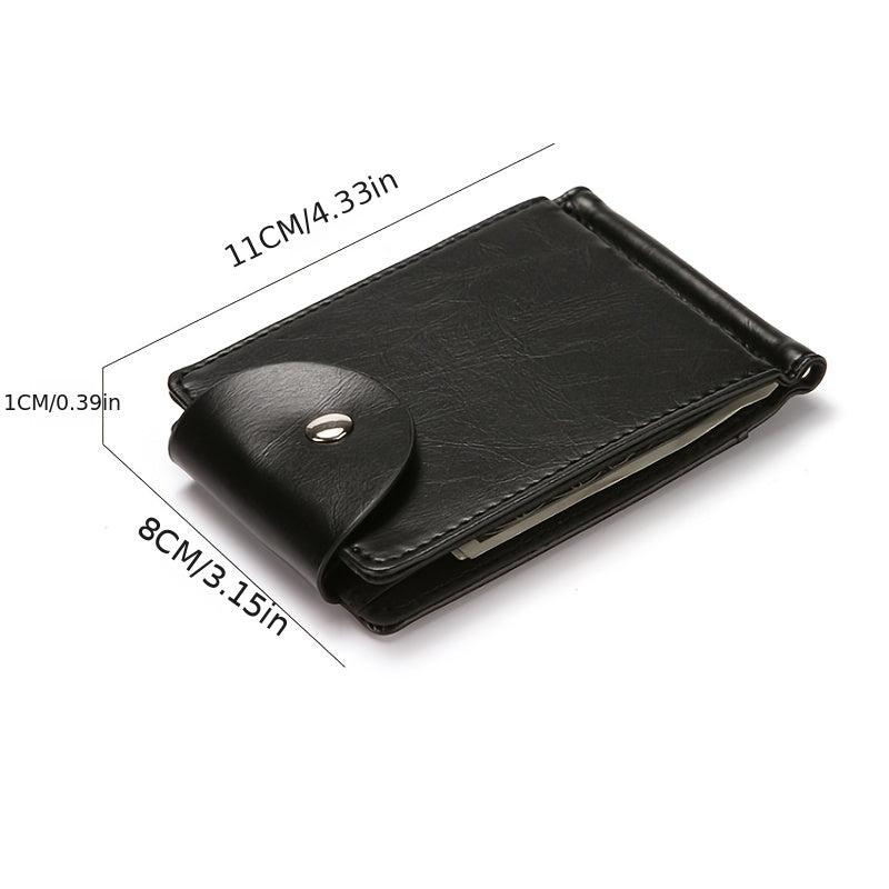 Men's Leather Slim Wallet Small Money Pocket Credit Card Holder
