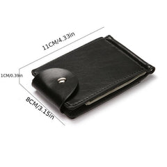 Men's Leather Slim Wallet Small Money Pocket Credit Card Holder