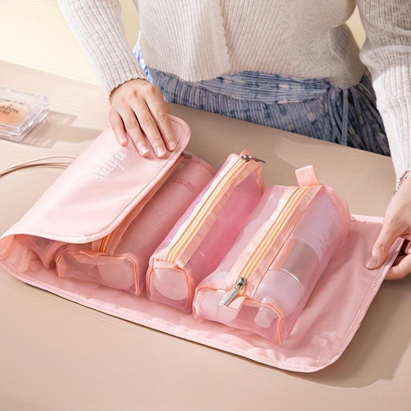 4-in-1 Cosmetic Bag Portable Wash Bag Large Capacity