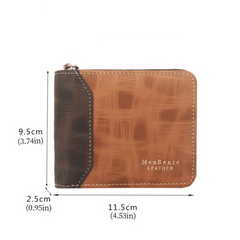 PU Leather Card Holder Zipper Small Wallet Purse