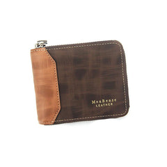 PU Leather Card Holder Zipper Small Wallet Purse
