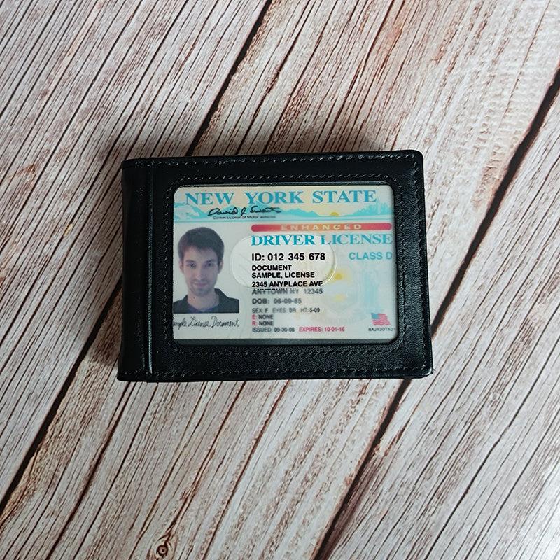 Men's RFID Blocking Leather Wallet Bifold Money Clip