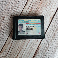 Men's RFID Blocking Leather Wallet Bifold Money Clip