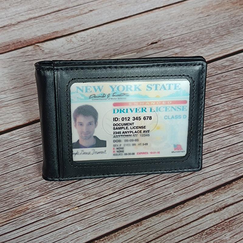Men's RFID Blocking Leather Wallet Bifold Money Clip