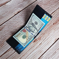 Men's RFID Blocking Leather Wallet Bifold Money Clip