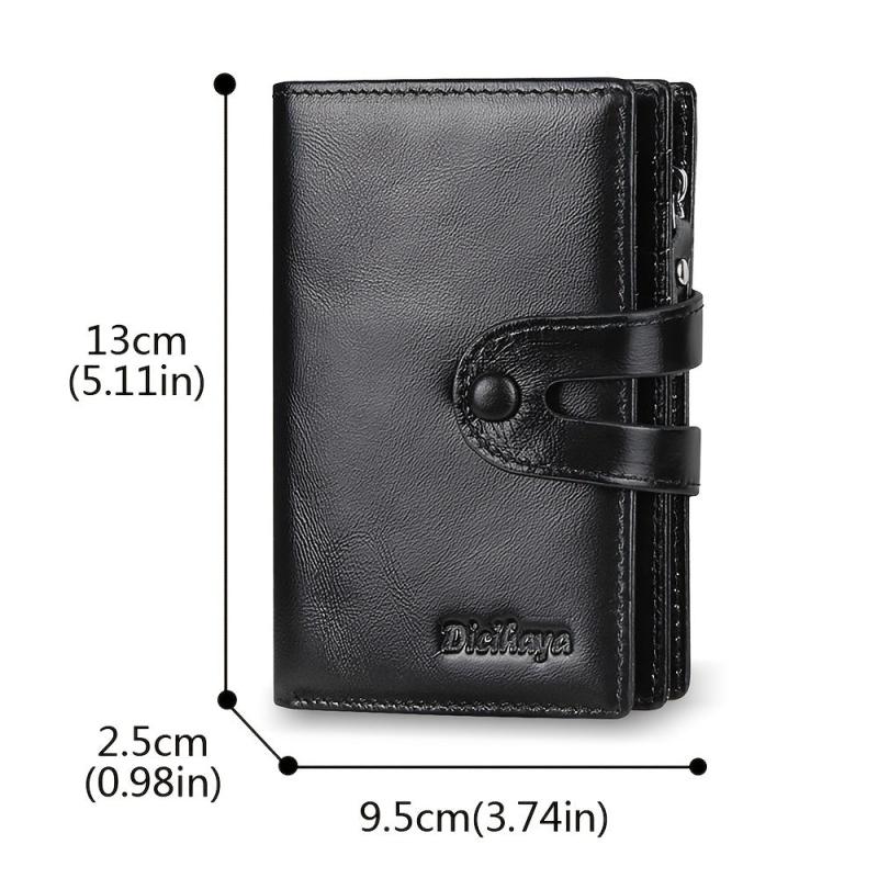 Vintage Men's Wallet Hasp Zipper Card Holder Coin Purse