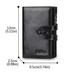 Vintage Men's Wallet Hasp Zipper Card Holder Coin Purse