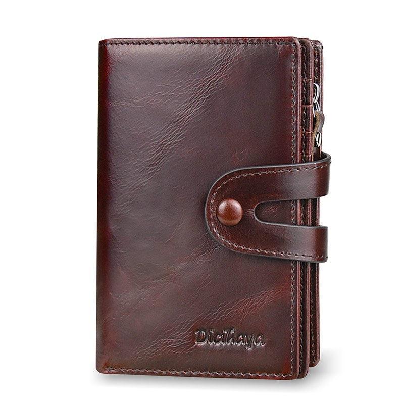 Vintage Men's Wallet Hasp Zipper Card Holder Coin Purse