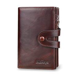 Vintage Men's Wallet Hasp Zipper Card Holder Coin Purse