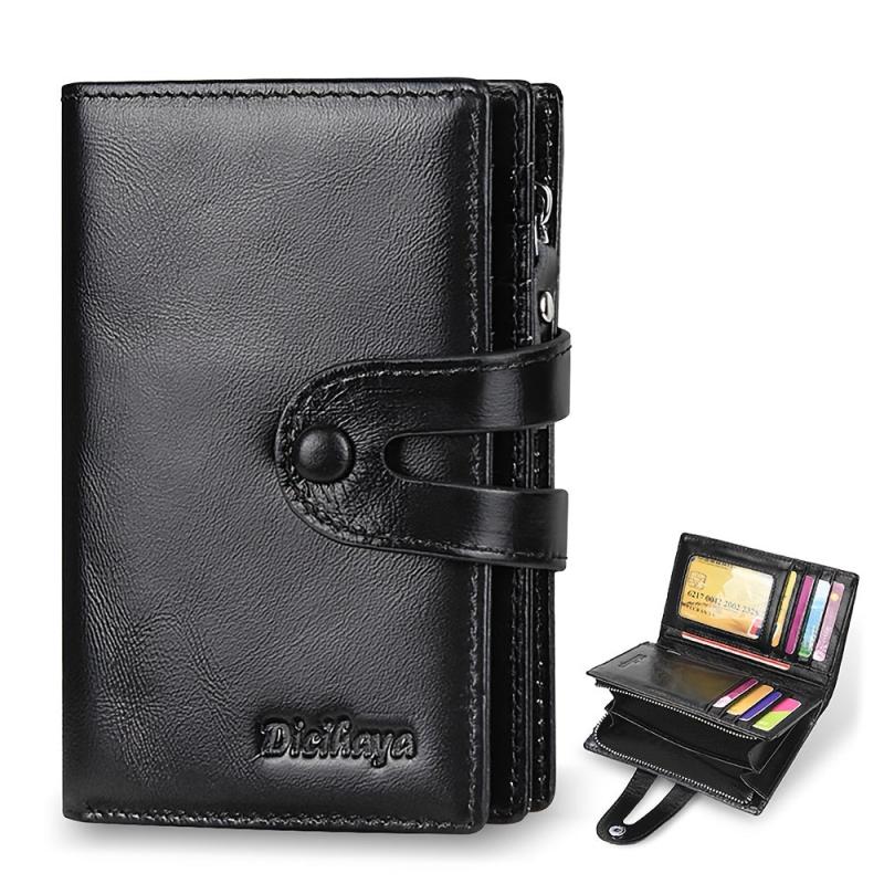 Vintage Men's Wallet Hasp Zipper Card Holder Coin Purse