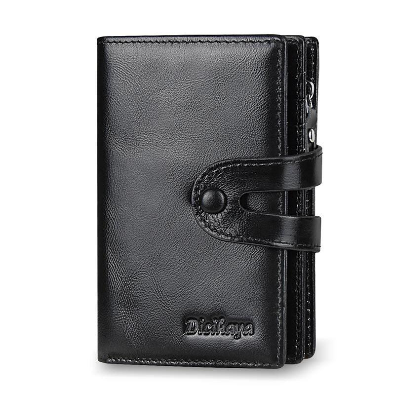 Vintage Men's Wallet Hasp Zipper Card Holder Coin Purse