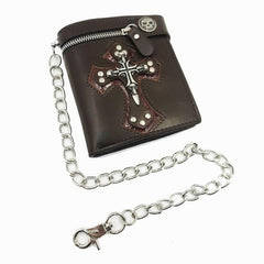 Men's Skull Crossbones Wallet Anti Theft Zipper Coin Purse
