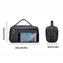 Men's Large Capacity Double Zipper Handbag Gift