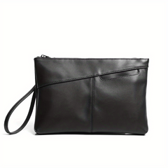 Men's PU Leather Handbag Zipper Clutch Bag