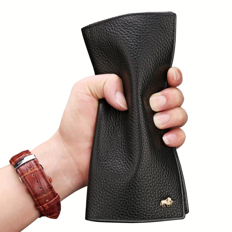 Slim Leather Credit Card Wallet With Zip Coin Pocket