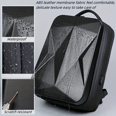 Large Capacity Hard Surface Business Backpack with USB Charging