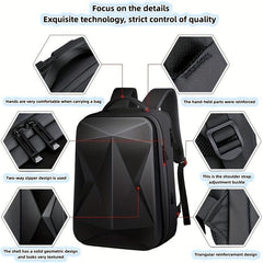 Large Capacity Hard Surface Business Backpack with USB Charging