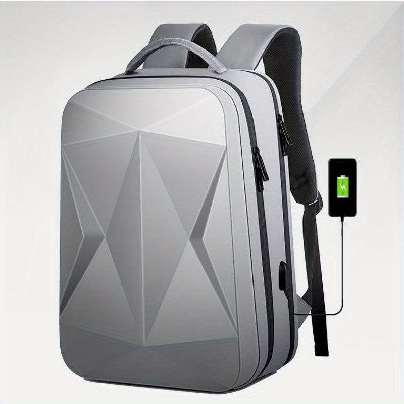 Large Capacity Hard Surface Business Backpack with USB Charging