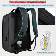 Large Capacity Hard Surface Business Backpack with USB Charging