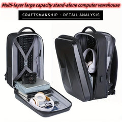 Large Capacity Hard Surface Business Backpack with USB Charging
