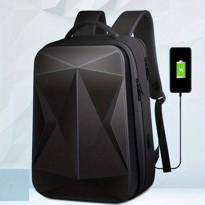 Large Capacity Hard Surface Business Backpack with USB Charging