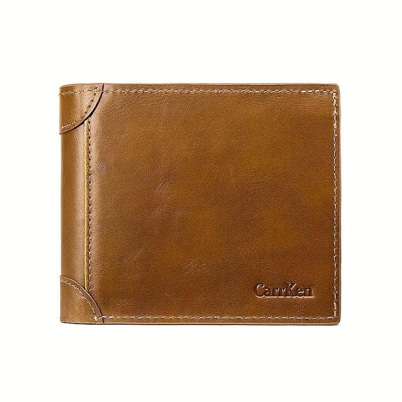 Men's Vintage PU Leather Short Wallet Card Slots Coin Purse