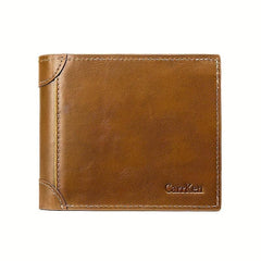 Men's Vintage PU Leather Short Wallet Card Slots Coin Purse