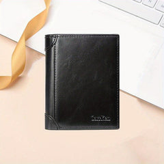 Men's Vintage PU Leather Short Wallet Card Slots Coin Purse