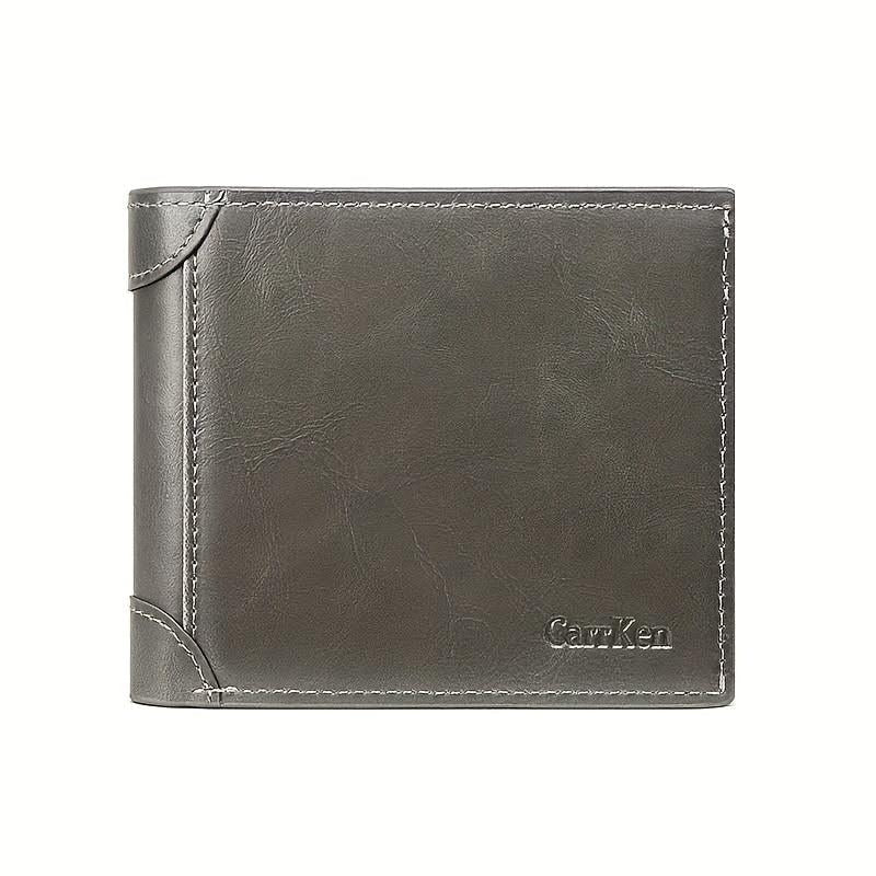 Men's Vintage PU Leather Short Wallet Card Slots Coin Purse
